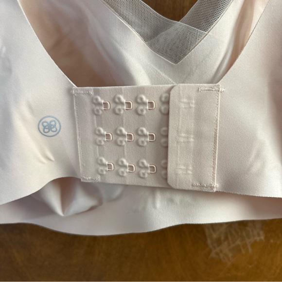 Honeylove CrossOver Bra Blush Pink Large 38B 38C Sheer Mesh Wireless Bralette - Picture 9 of 15